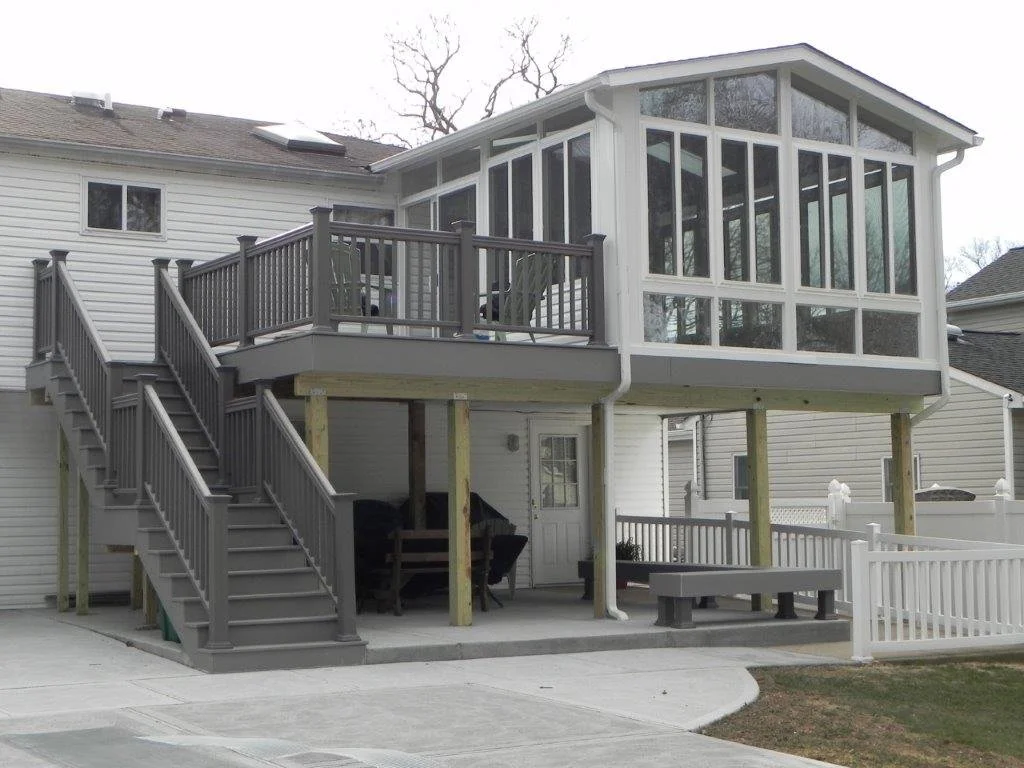 Elite sunroom project with integrated roof and wall framing