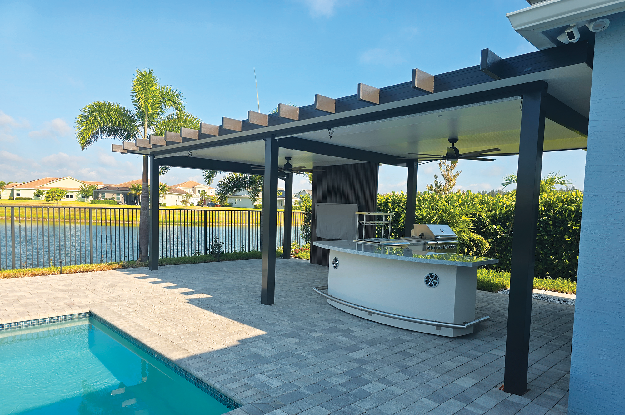 Naturewood aluminum pergola project view 5